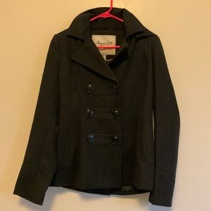 Charcoal grey pea coat
